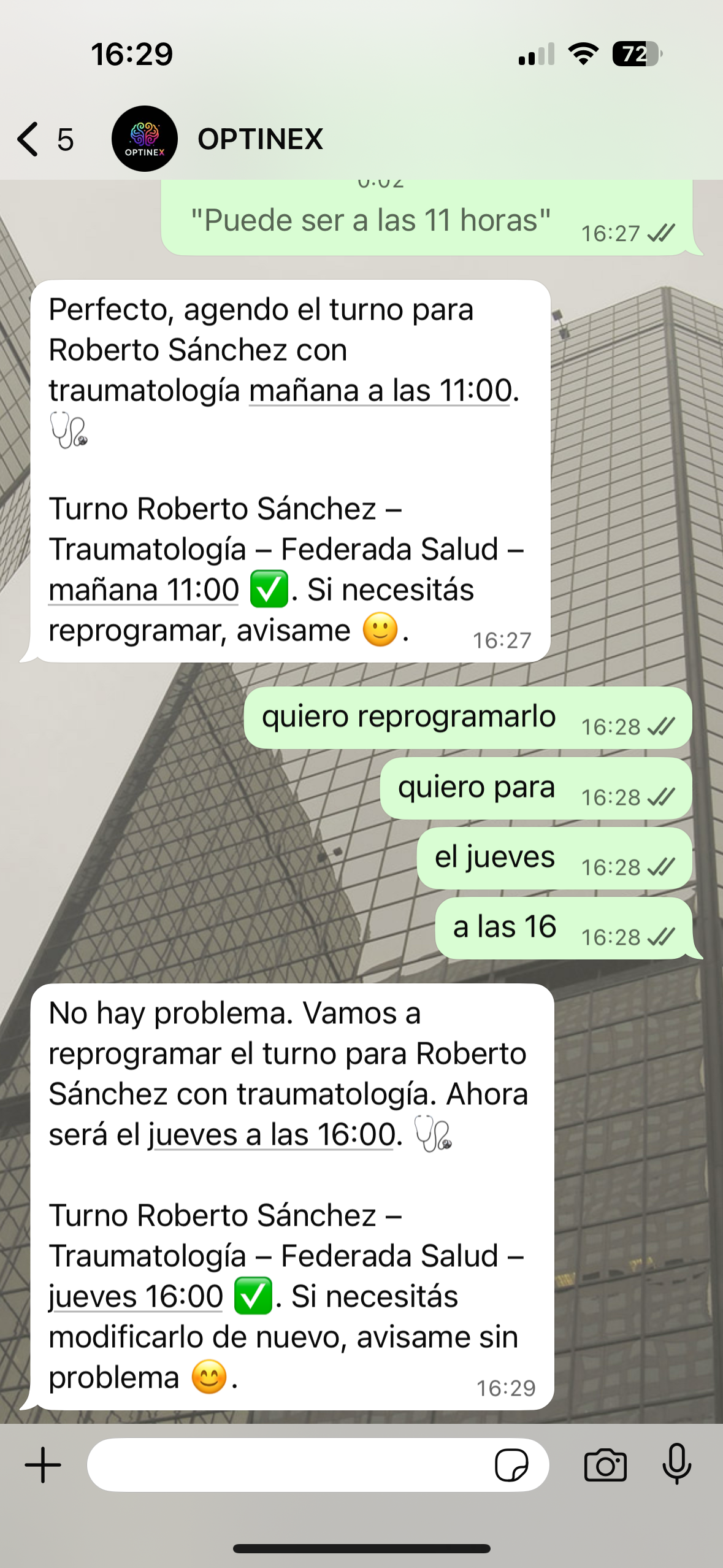 IA gestionando turnos médicos