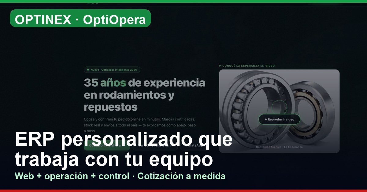 Sistema de gestión empresarial con IA: qué es OptiOpera y cuándo lo necesitás